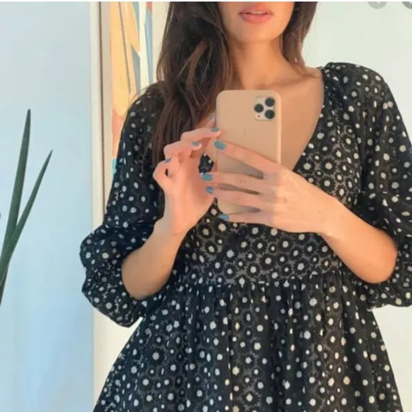 ARITIZA Sunday Best Bonita  Yellow White Daisy Babydoll  Cottagecore Dress S - Picture 8 of 10